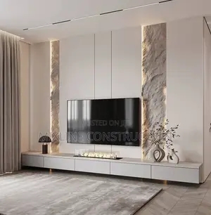 Full Wall Paneling Tv Console