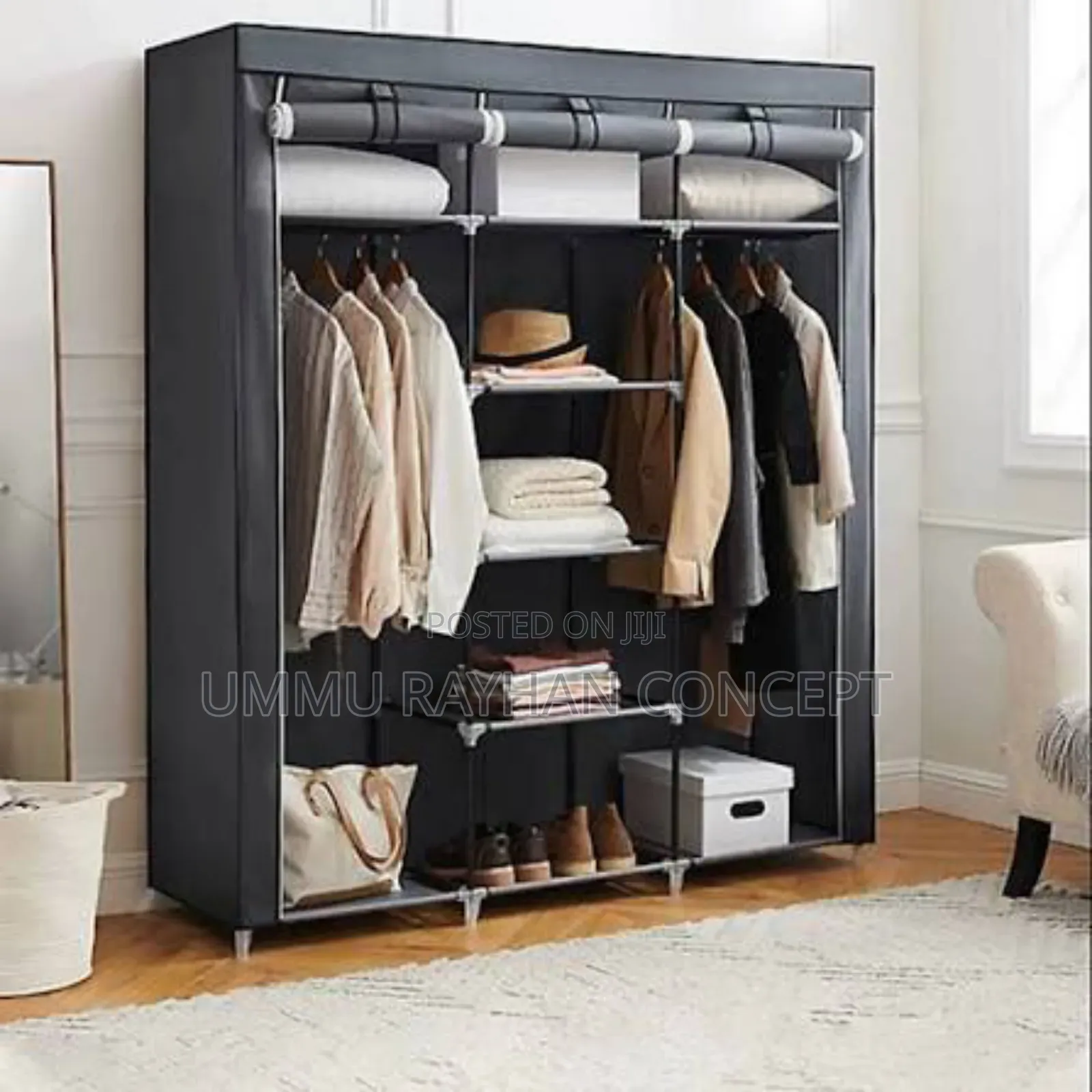 Heavy Duty Fabric Canvas Wardrobe