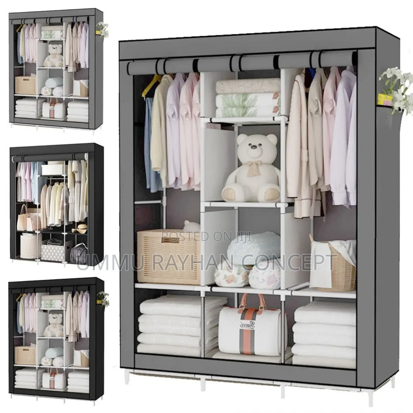 Heavy Duty Fabric Canvas Wardrobe