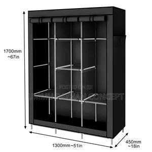 Heavy Duty Fabric Canvas Wardrobe