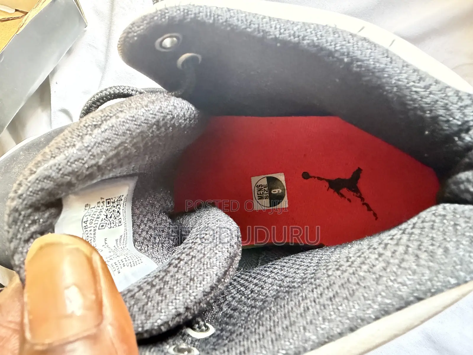 Original Air Jordan Sneaker. Black/White/Red With Box