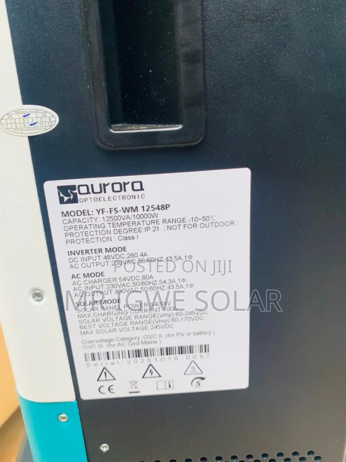 12kva Aurora Hybrid Inverter