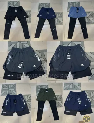 Men’S 2in1 Gym Shorts With Inner Leggings,Sports Training Fitness Wear