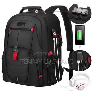 Laptop Backpack With Usb Cord and Lock Code