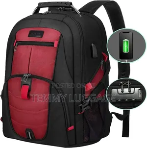 Laptop Backpack With Usb Cord and Lock Code