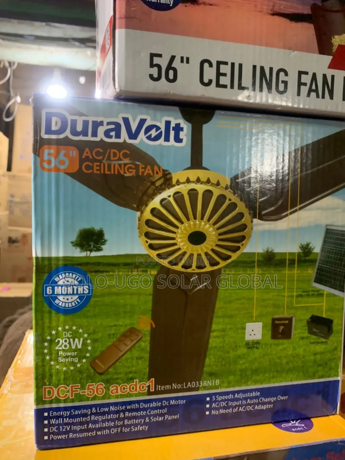 56"Ac/Dc Duravolt Ceiling Fan