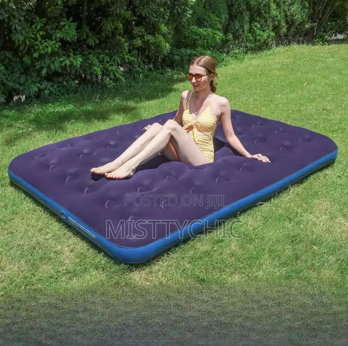 Inflatable Mattress for Guests Home,Flocking