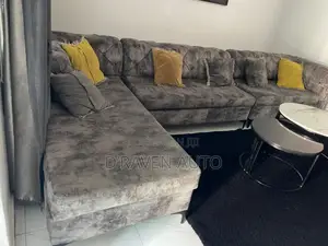Neatly Used L Shape Grey Color Chair