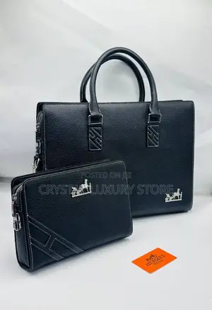 Hermes Quality Luxury Men Genuine Leather Laptop/ Purse
