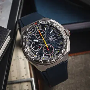 Tag Heuer Quality Luxury Men Chronograph Rubber Strap Wristwatch