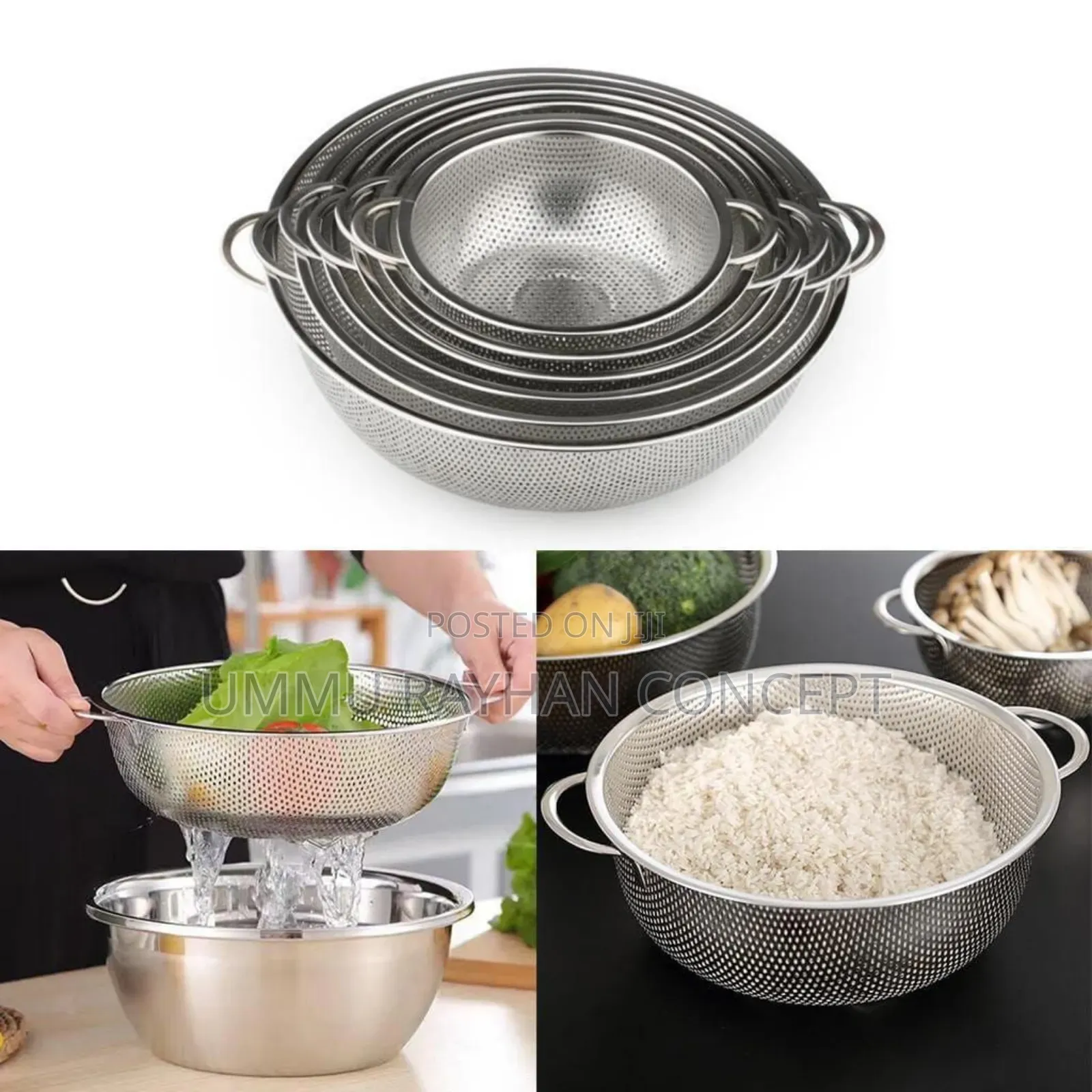 6pcs Stainless Strainer