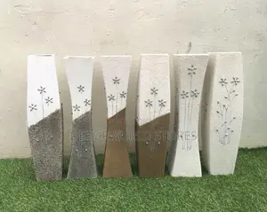 24-Inch Stone Wooden Vases