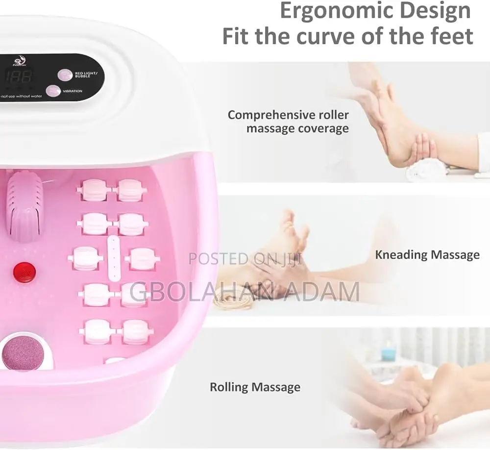 Ocean Wave "Foot Spa Bath Massager With Heat Bubbles Vibration"