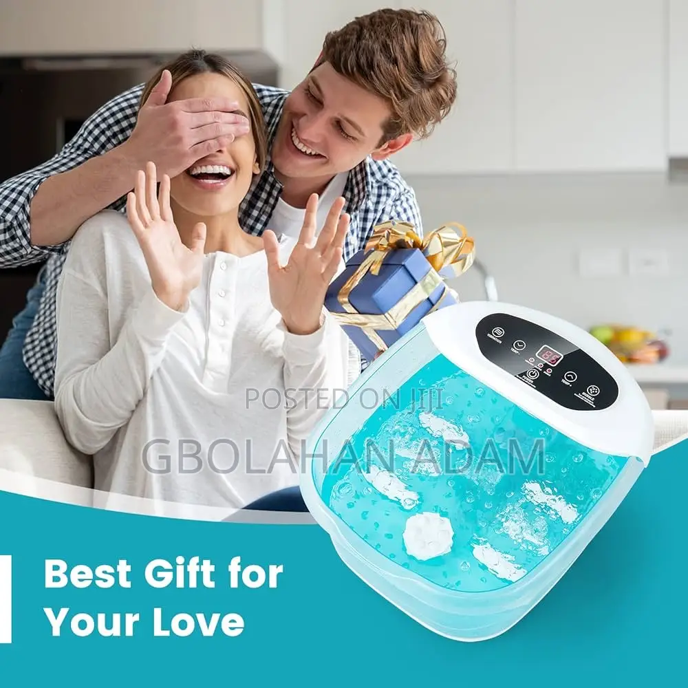 Ocean Wave "Foot Spa Bath Massager With Heat Bubbles Vibration"