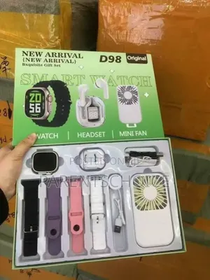 Okpu Smart Watch + Earpods + Mini Fan