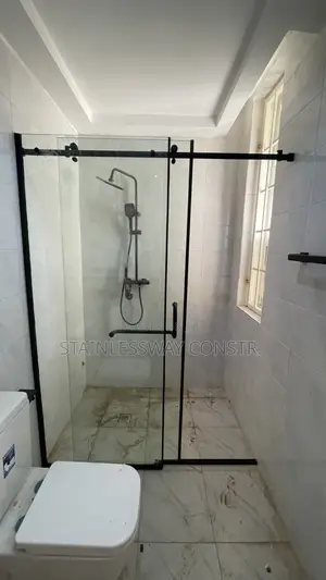 Shower Glass Cubicle Black Accessories