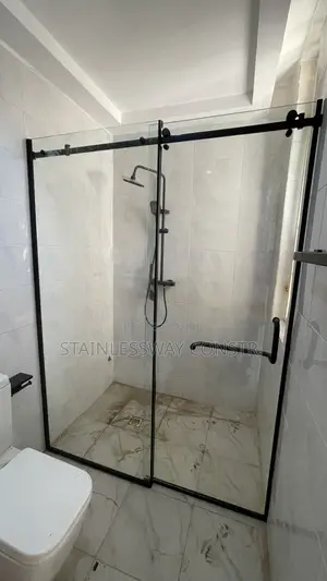 Shower Glass Cubicle Black Accessories