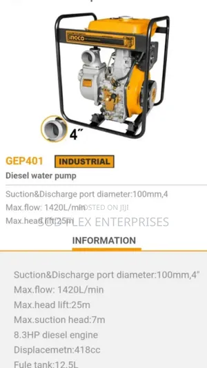 4" Ingco Industrial Diesel Engine Pumping Machine