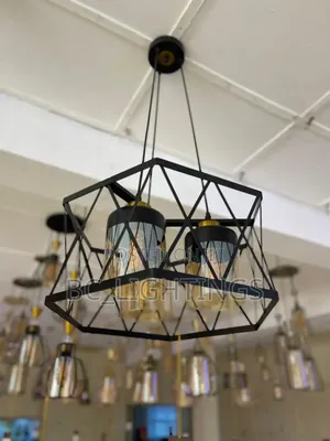 3 Glass Iron Pendant Light