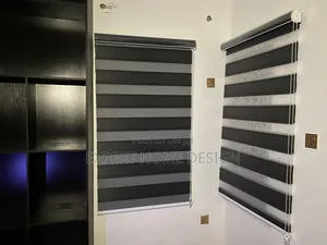 Window Blinds (Grey) Day and Night