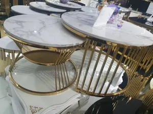 Luxury Marble Top Nesting Coffee Table Set