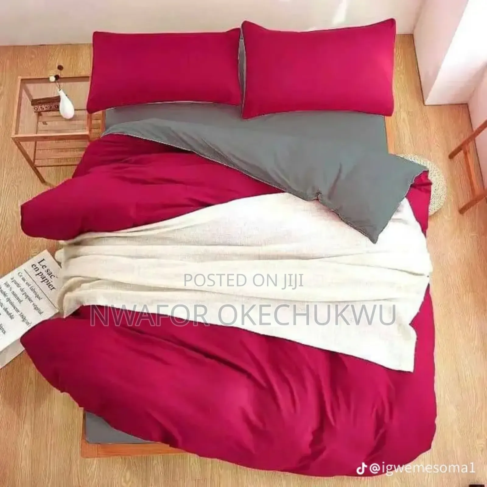 Plain Standard 6by6 Set Bedsheets Material
