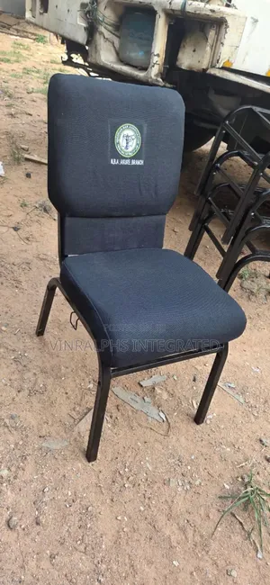 Black Church Chair With Logo Imprinted