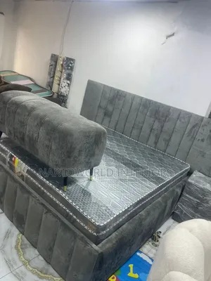 Luxury 6by6 Padded Bedframe With Mattress