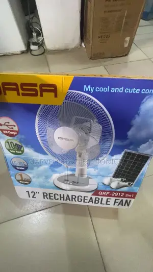 Brand New Gasa 12inch Solar Rechargeable Table Fan Available