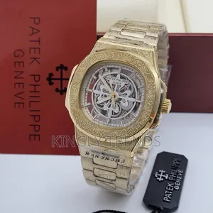Luxury Patek Philippe Skeleton Dail Wristwatch