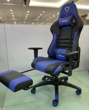 Stylish Blue and Black Gaming Chair