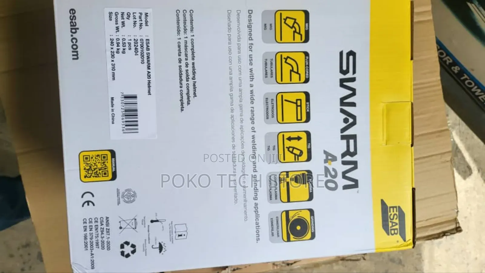 Esab Swarm A20 Auto-darkening Welding Helmet