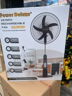 Power Deluxe Solar Standing Fan