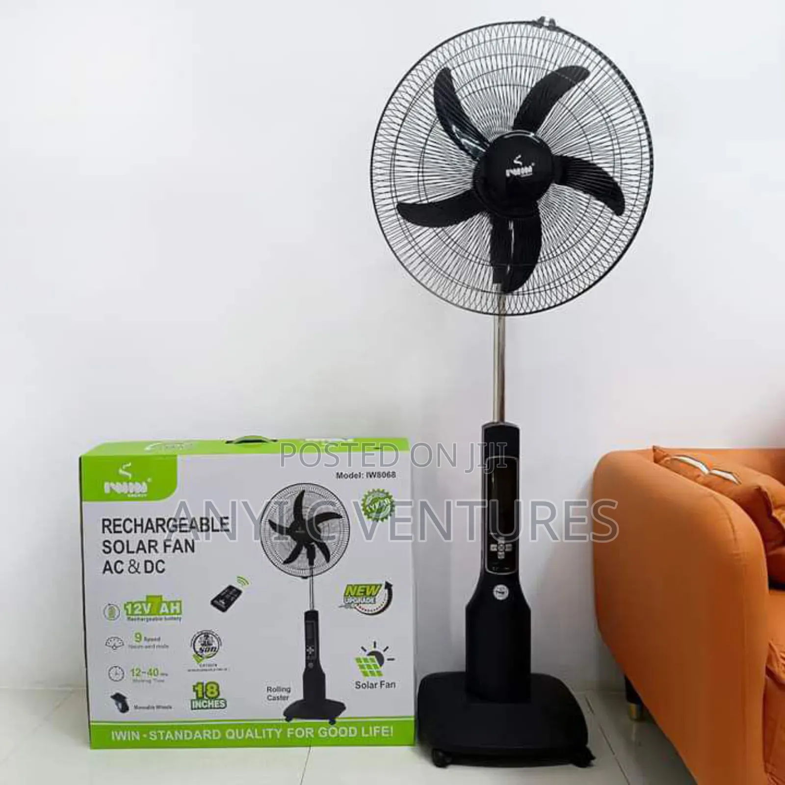 Solar Standing Fan