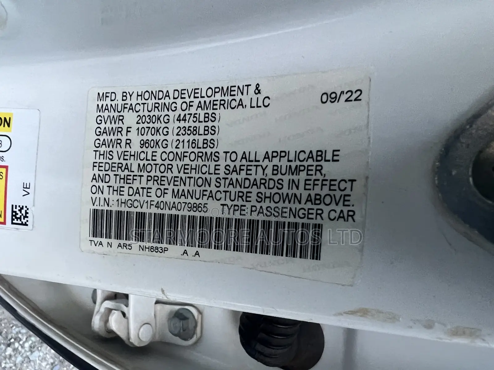 Honda Accord 2023 White