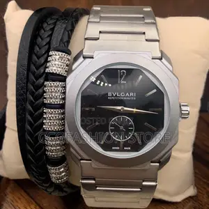 Bv Wristwatch and Bracelets Set