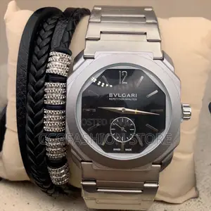 Bv Wristwatch and Bracelets Set