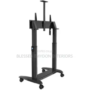 Heavy Duty Height Adjustable Motorized Tv Cart 75"-120"