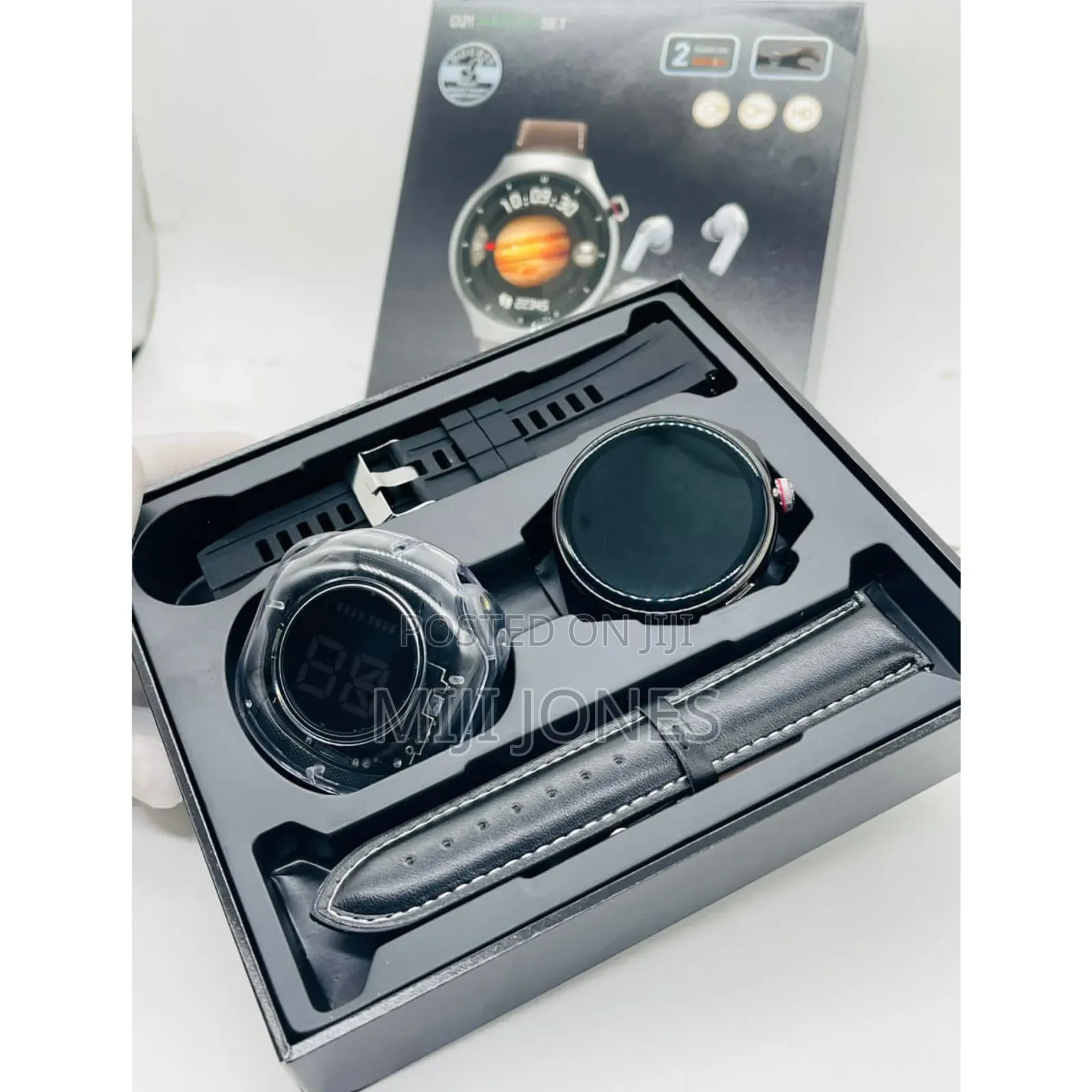 "D21 Smartwatch Bundle - Round Structured Design Accessories"