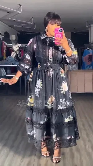 Beautiful Floral Design Long Gown