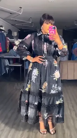 Beautiful Floral Design Long Gown