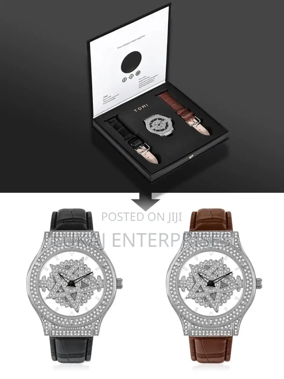 Tomi Leather Strap Watch