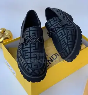 Fendi Roma Luxury Leather Loafers Shoes