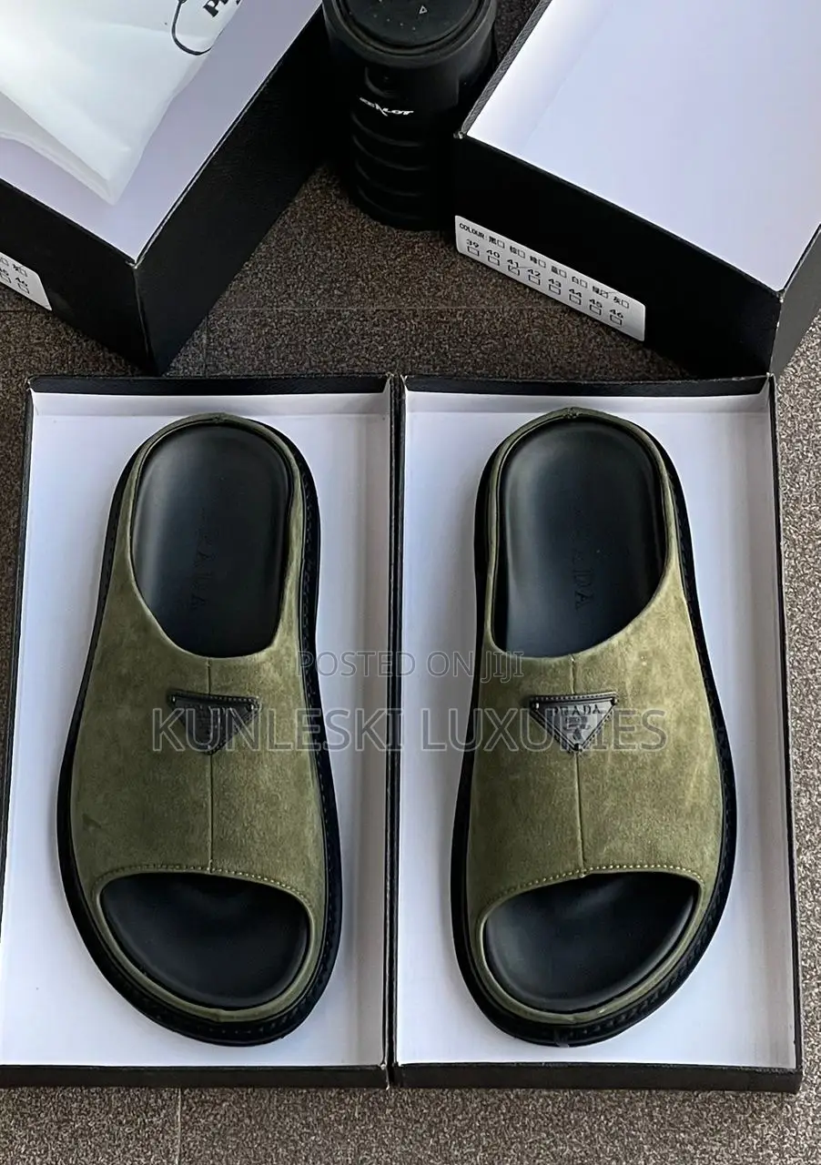 Original Prada Suede Slippers