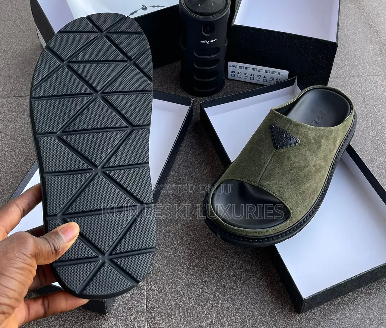 Original Prada Suede Slippers