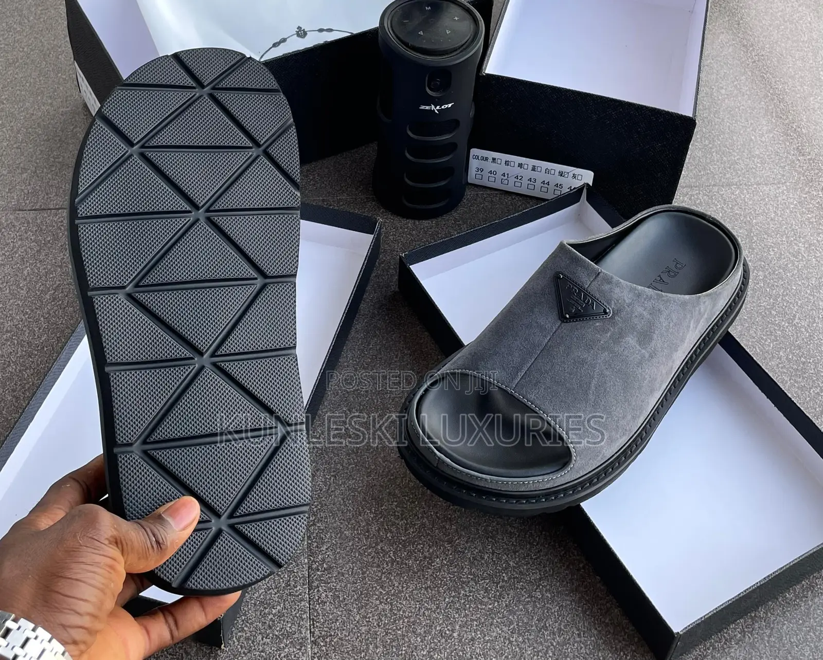 Original Prada Suede Slippers