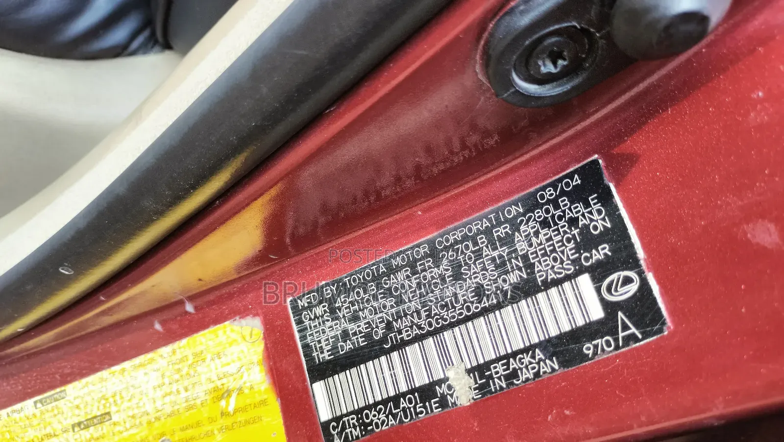 Lexus ES 330 2006 Red