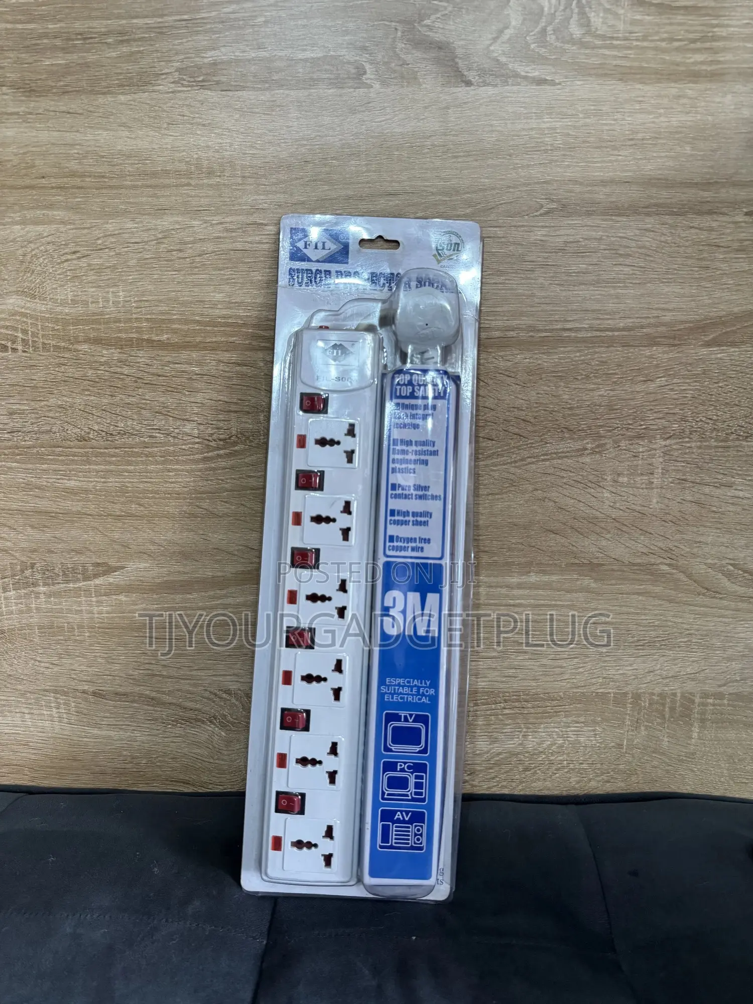 Fil-360 8-Way Surge Protector Extension