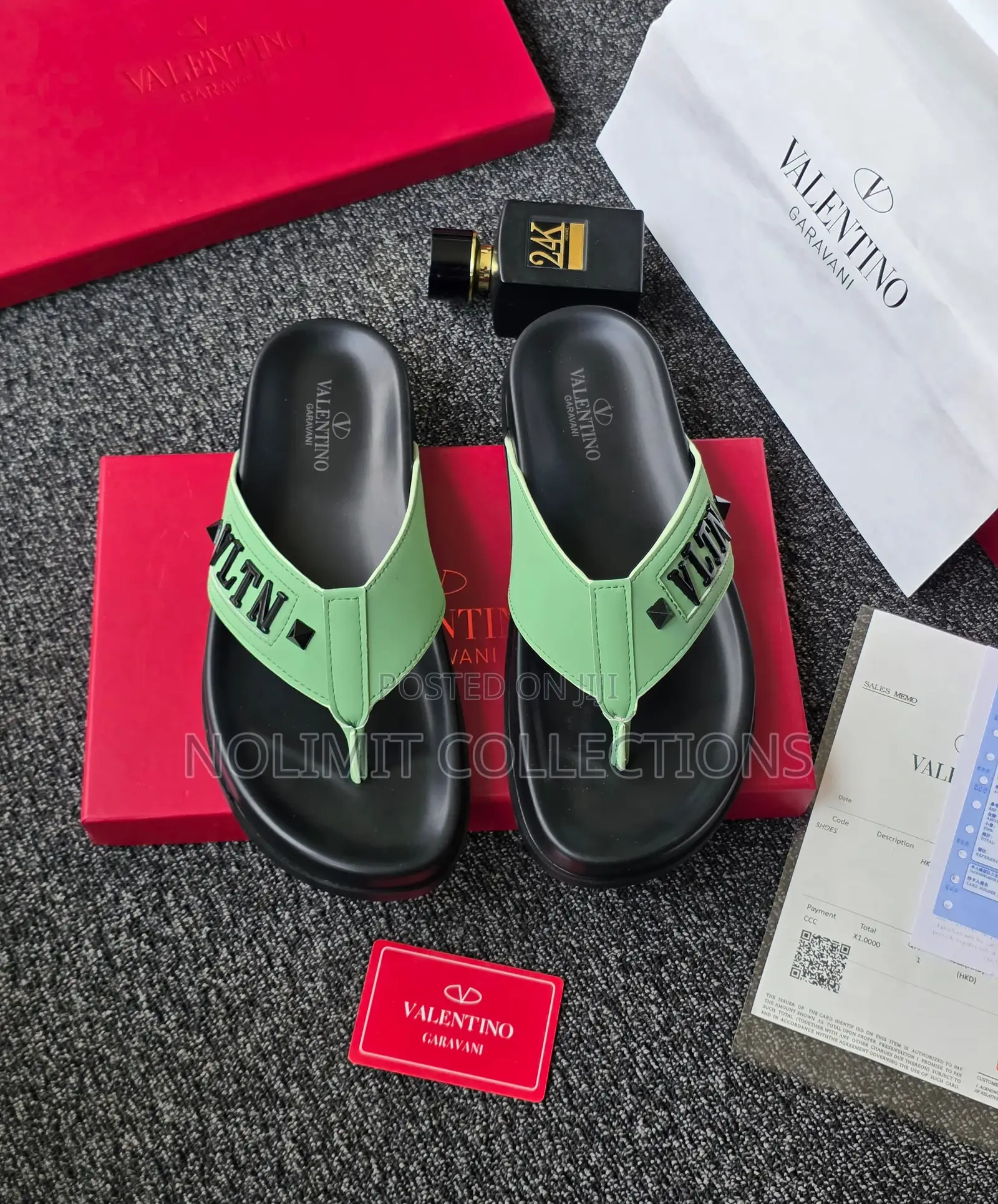 Valentino Leather Slides