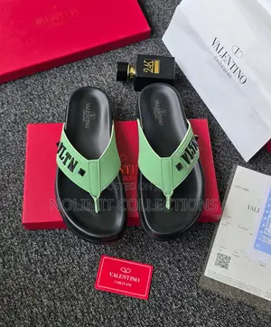 Valentino Leather Slides